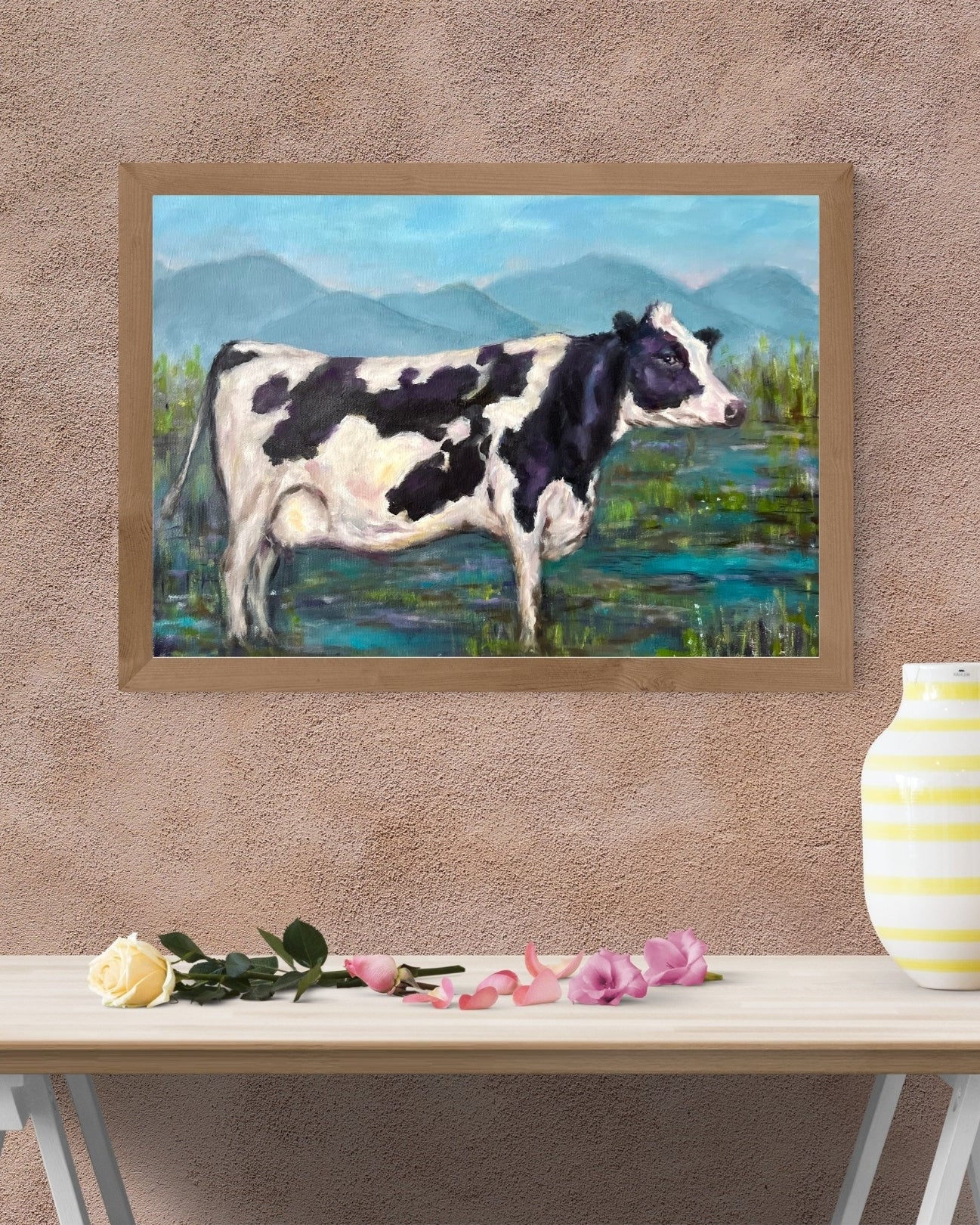 Pastoral Calm – Cow in Meadow