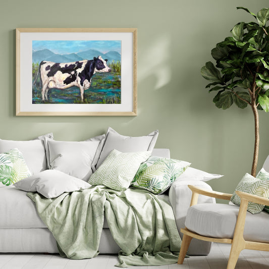 Pastoral Calm – Cow in Meadow